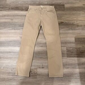 Citizens of Humanity Gage Classic Straight Pants Mens 32x34 Khaki Stretch